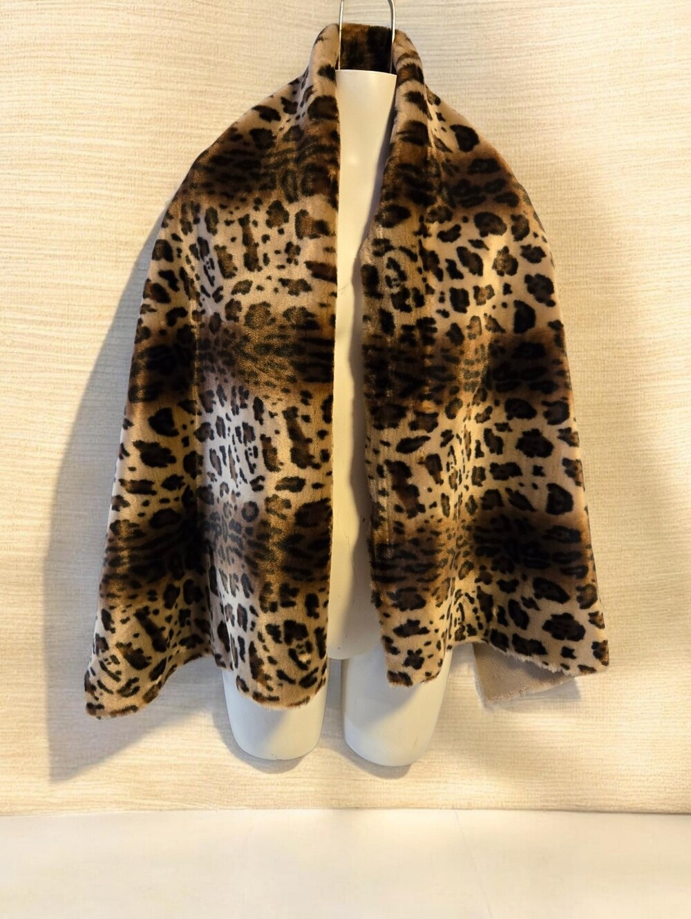 Leopard Print Faux Fur Fabric Yardage